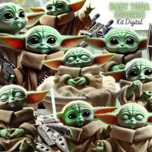 Kit Digital The Mandalorian Grogu 3D Arquivos PNG