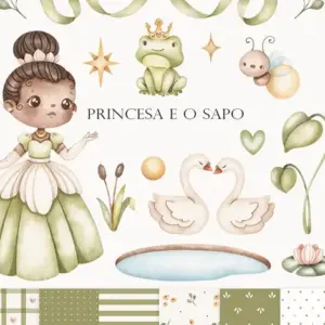 Kit Digital Tiana E O Sapo Png Projetos Criativos E Scrap 6