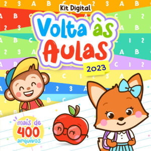 Kit Digital Volta Às Aulas Unicórnio Florzinha Etiquetas