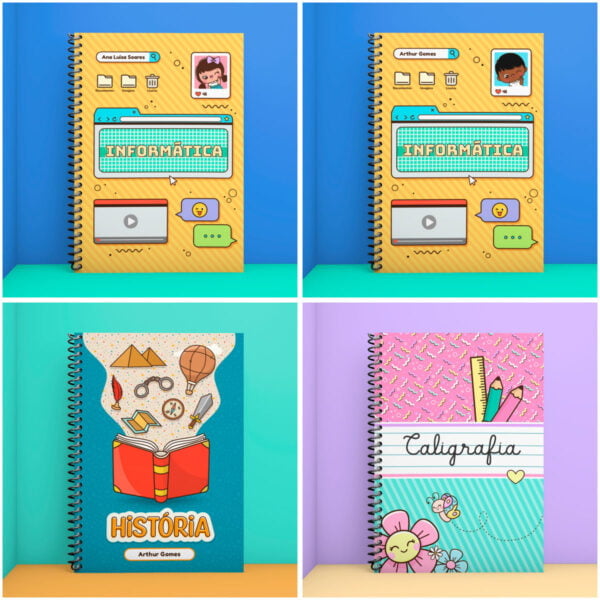 Kit Digital Volta Às Aulas Unicórnio Florzinha Etiquetas