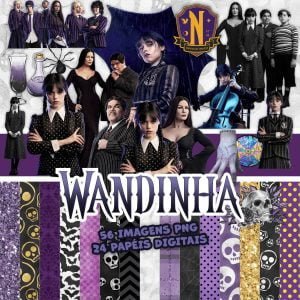 Kit Digital Wandinha Jenna Ortega Serie Filme Arquivo Png
