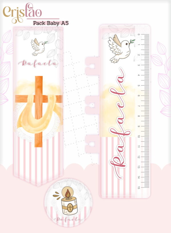 Kit Encadernação Baby Cristão Menina - Arquivo Digital