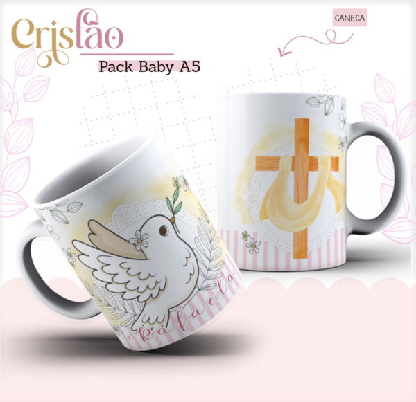 Kit Encadernação Baby Cristão Menina - Arquivo Digital