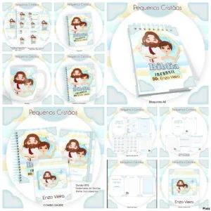 Kit Encadernação Pequenos Tesouros Menino - Arquivo Digital