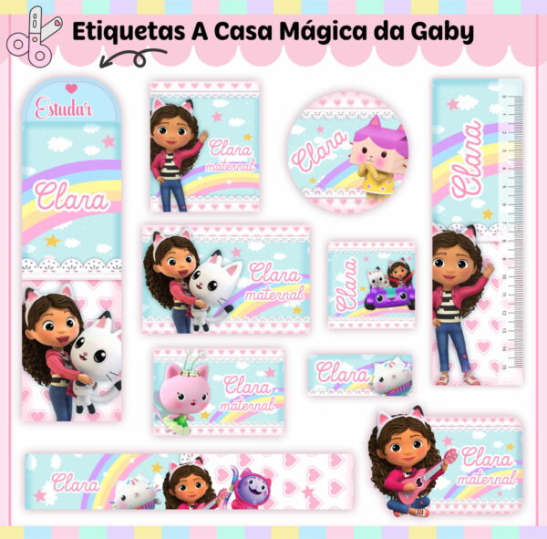 Kit Escolar a Casa Mágica Gabby - Arquivo Digital