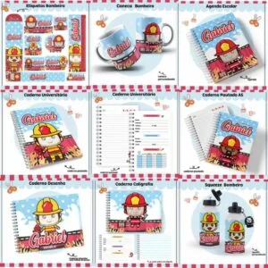 Kit Escolar Bombeiro - Arquivo Digital