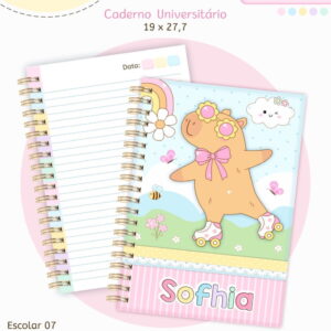 kit escolar capivara menina arquivo digital com cliparts