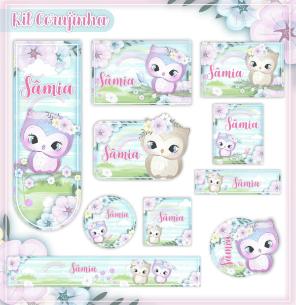 Kit Escolar Corujinha - Arquivo Digital