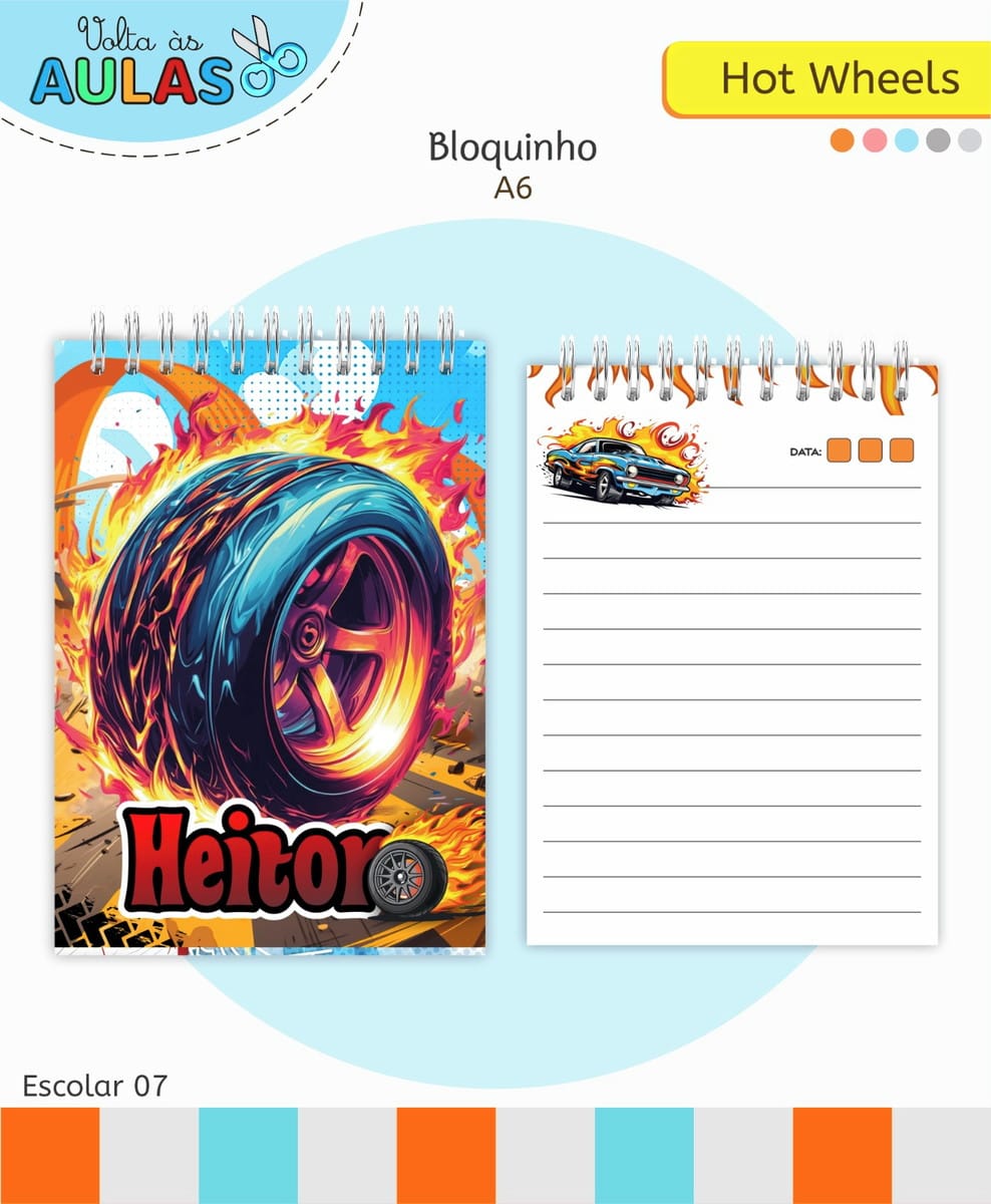 Kit Escolar Hot Wheels Para Imprimir Arquivo Digital 4 Kit Escolar Hot Wheels Para Imprimir Arquivo Digital - Imagem 4
