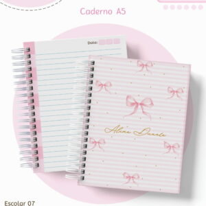 kit escolar lacos digital para cadernos e agendas
