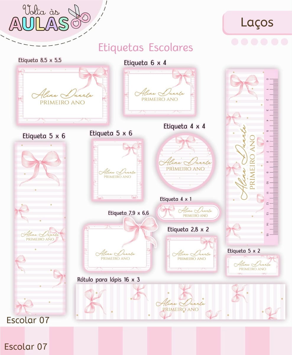 Kit Escolar Laços Digital para Cadernos e Agendas 4 Kit Escolar Laços Digital para Cadernos e Agendas - Imagem 4