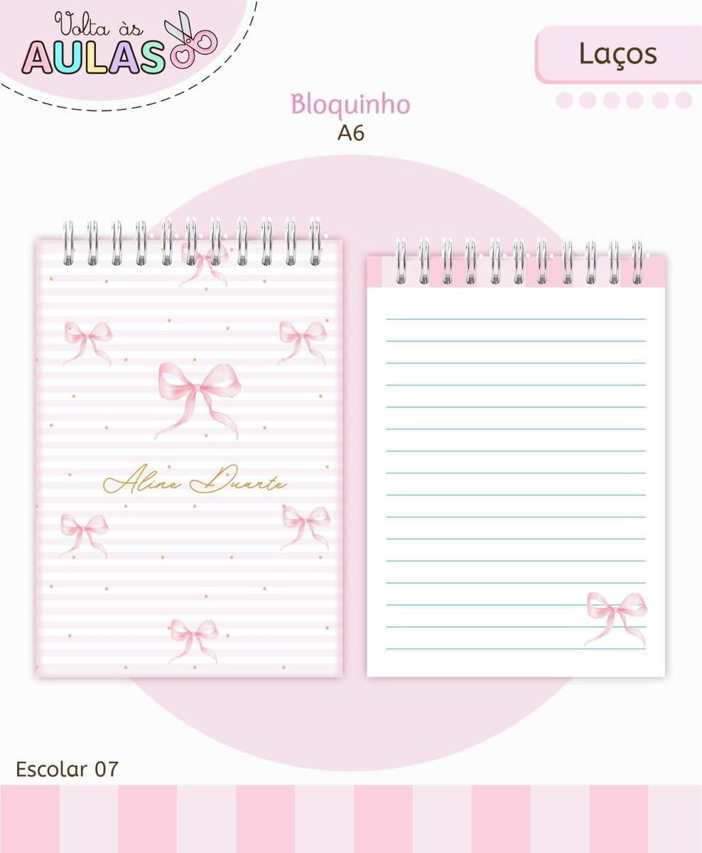 Kit Escolar Laços Digital para Cadernos e Agendas 5 Kit Escolar Laços Digital para Cadernos e Agendas - Imagem 5