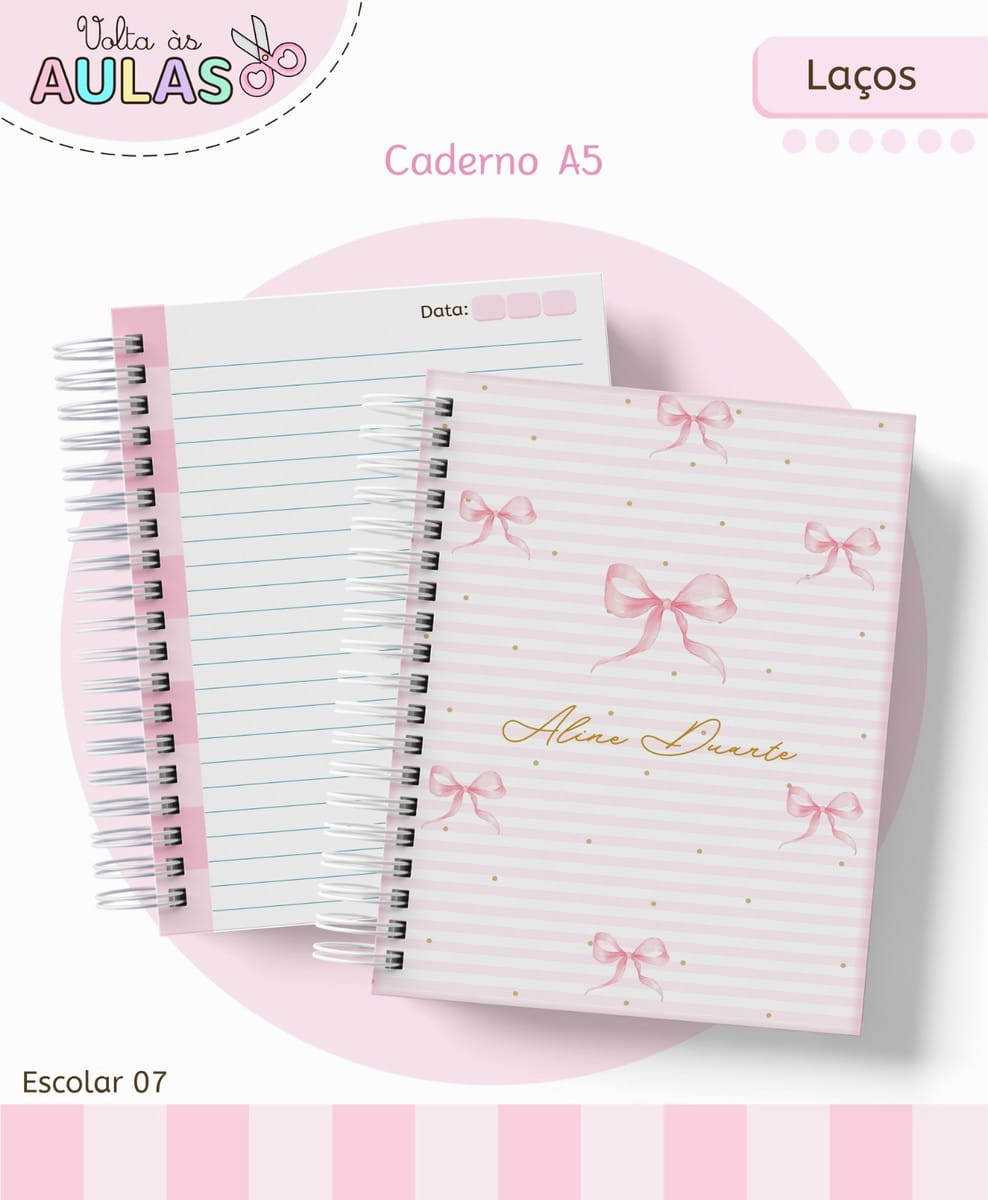 Kit Escolar Laços Digital para Cadernos e Agendas 1 Kit Escolar Laços Digital para Cadernos e Agendas