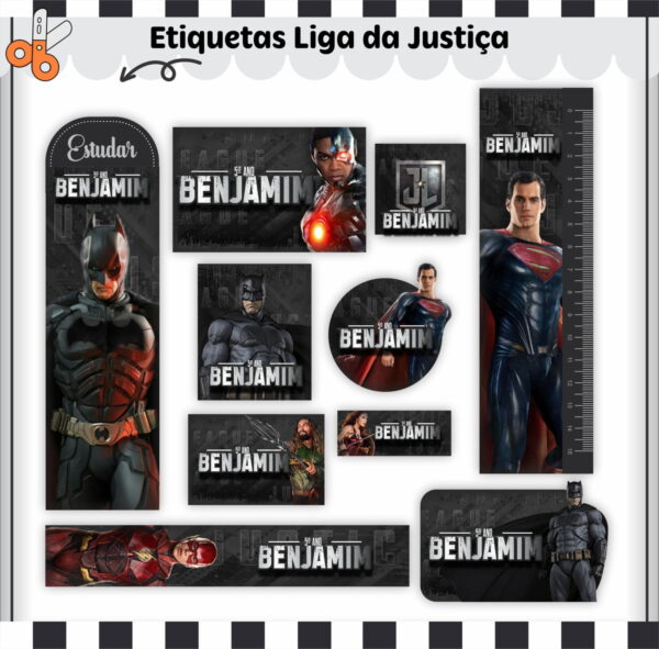 Kit Escolar Liga da Justiça - Arquivo Digital