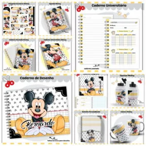 Kit Escolar Mickey Lindo - Arquivo Digital 17 Kit Escolar Mickey Lindo - Arquivo Digital