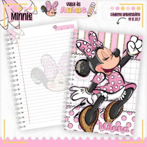 kit escolar minnie mouse arquivo de encadernacao