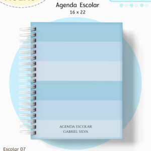 kit escolar neutro azul para cadernos e papelaria digital