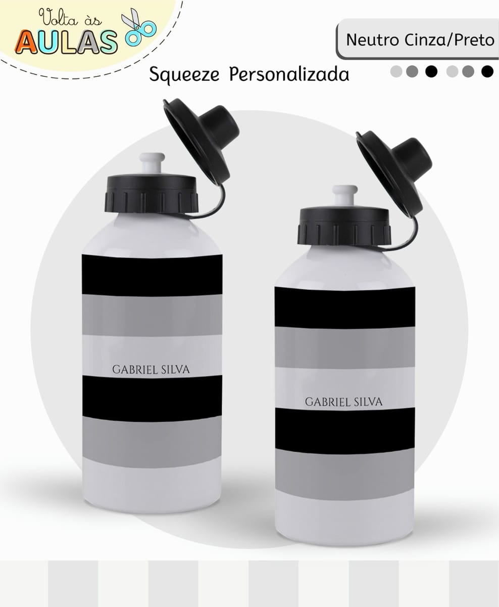 Kit Escolar Neutro Cinza e Preto Digital para Sublimação 3 Kit Escolar Neutro Cinza e Preto Digital para Sublimação - Imagem 3