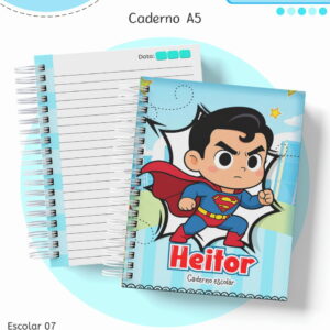 kit escolar super herois digital para personalizar cadernos
