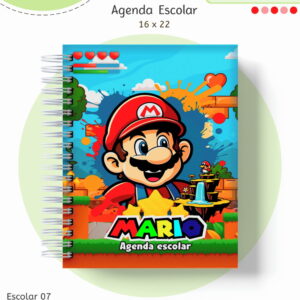 kit escolar super mario digital para cadernos e sublimacao