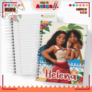 kit escolar tema moana completo para encadernacao