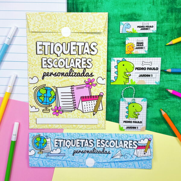 Kit Etiquetas Escolares - Arquivo Digital
