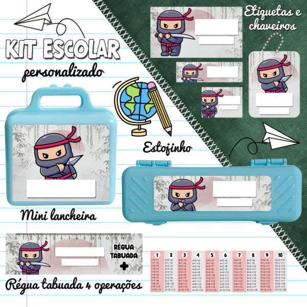 Kit Etiquetas Escolares Meninas e Meninos
