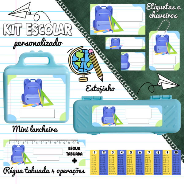 Kit Etiquetas Escolares Meninas e Meninos