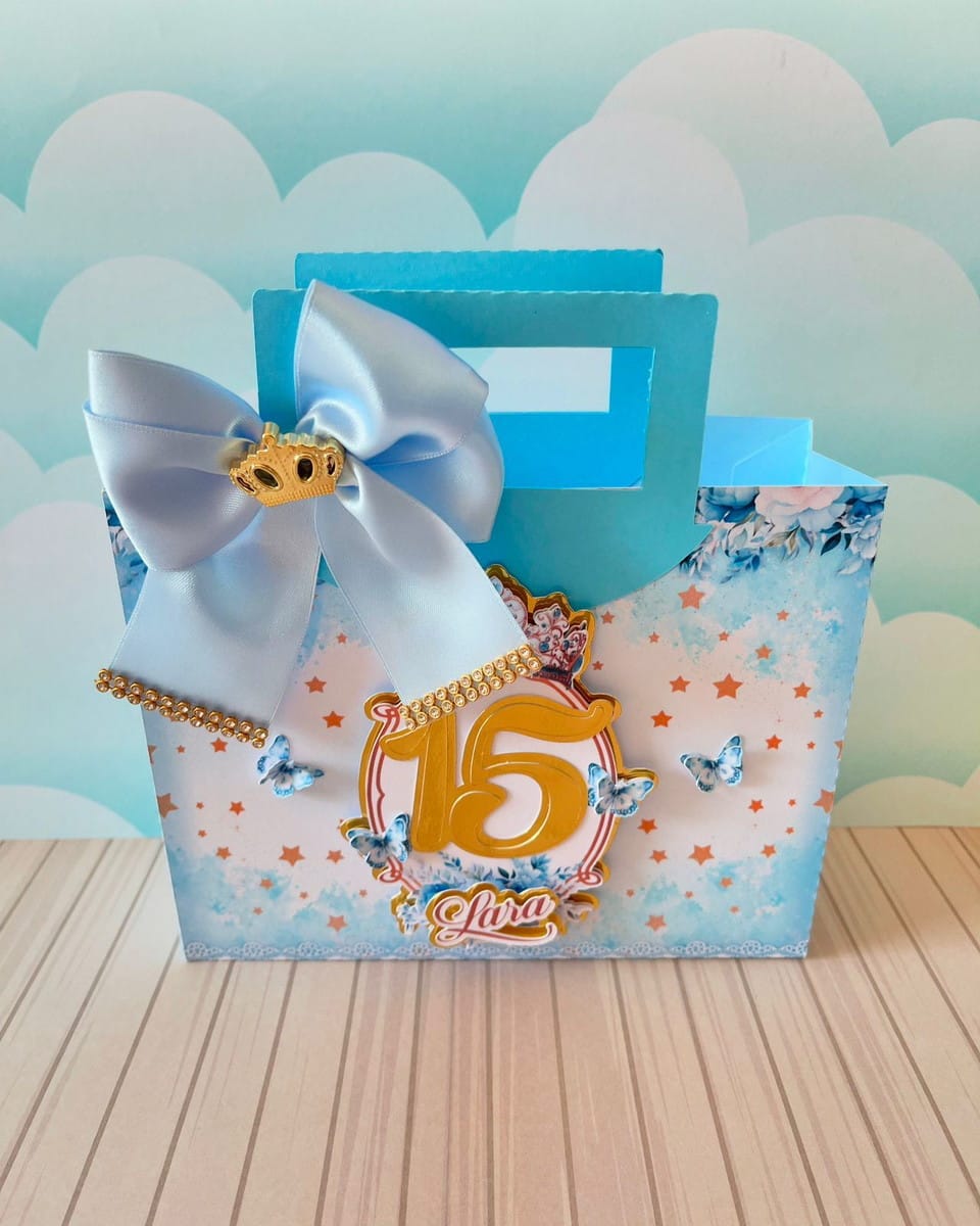 Kit Festa 15 Anos Digital Azul Dourado em Studio e PDF 2 Kit Festa 15 Anos Digital Azul Dourado em Studio e PDF - Imagem 2