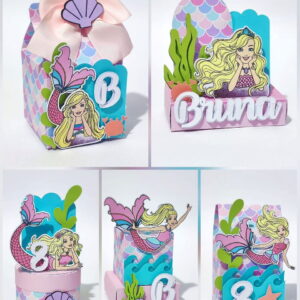kit festa barbie sereia para imprimir com studio e pdf