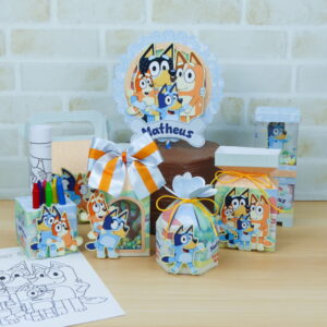 kit festa bluey em studio para corte na silhouette