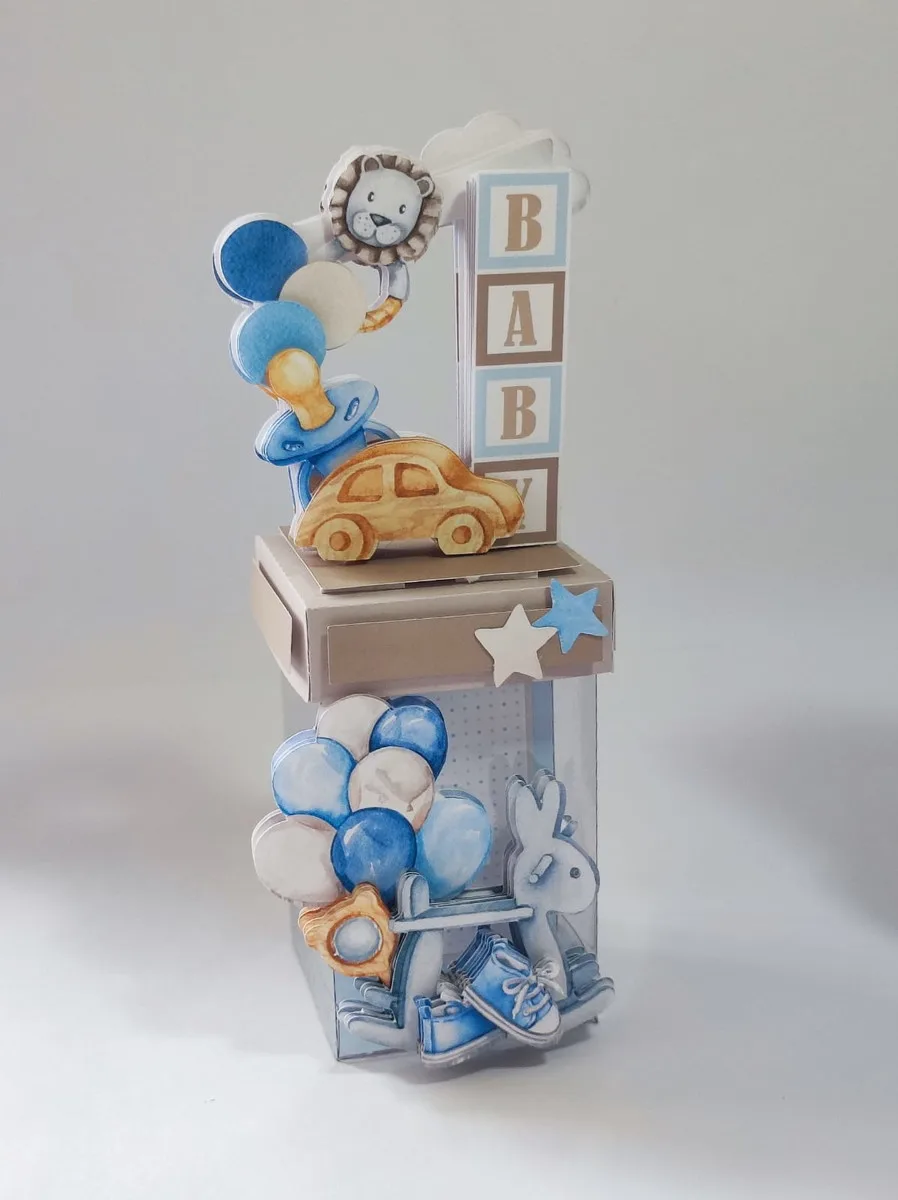 Kit Festa Chá de Bebê Menino Luxo - Studio e pdf 5 Kit Festa Chá de Bebê Menino Luxo - Studio e pdf