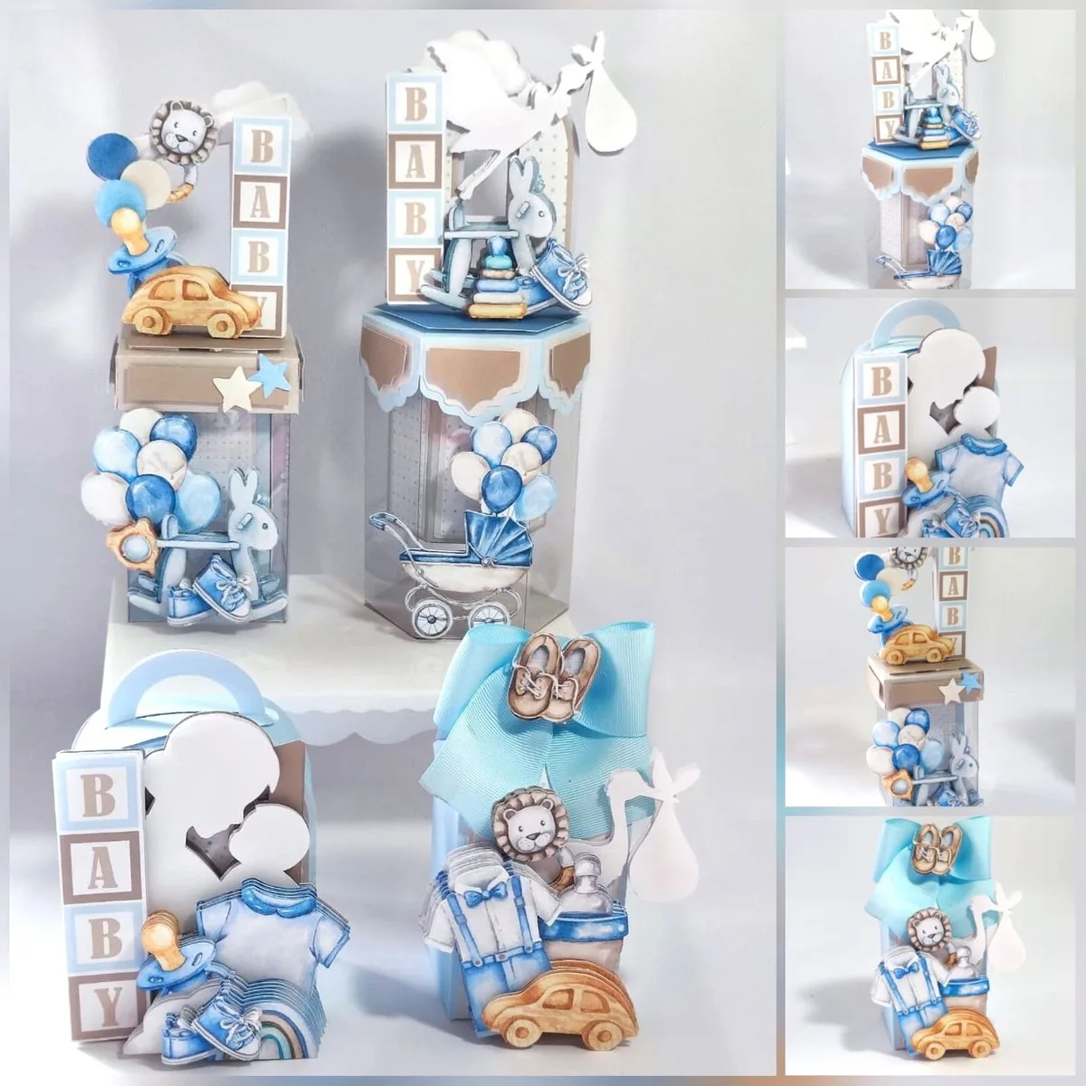 Kit Festa Chá de Bebê Menino Luxo - Studio e pdf 1 Kit Festa Chá de Bebê Menino Luxo - Studio e pdf