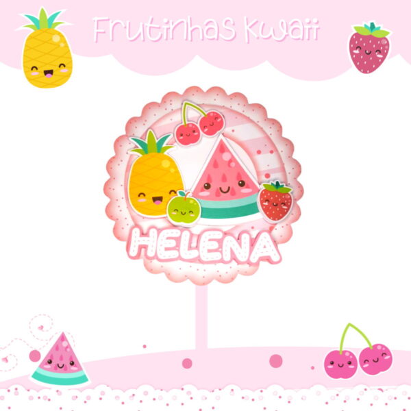 Kit Festa Frutas Kwaii - Arquivo Digital