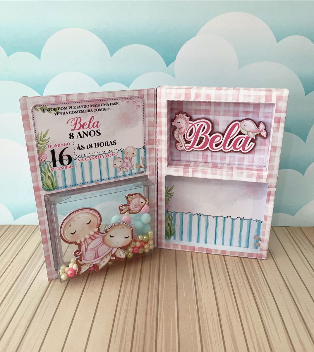 Kit Festa Fundo do Mar Rosa com Studio e PDF 2 Kit Festa Fundo do Mar Rosa com Studio e PDF - Imagem 2