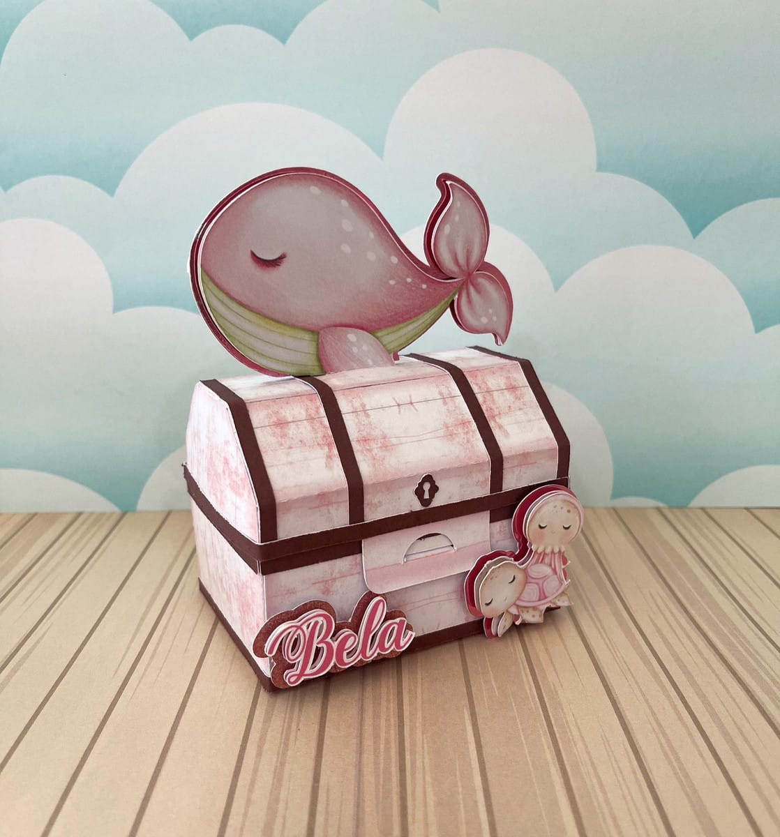 Kit Festa Fundo do Mar Rosa com Studio e PDF 4 Kit Festa Fundo do Mar Rosa com Studio e PDF - Imagem 4