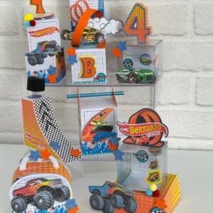 kit festa hot wheels studio com caixinhas para corte