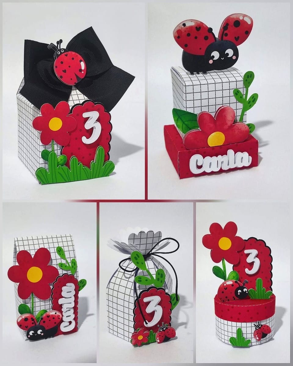 Kit Digital Festa Joaninha com Studio e PDF para Corte 1 Kit Digital Festa Joaninha com Studio e PDF para Corte