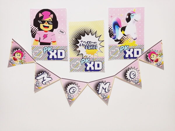 Kit Festa PKXD Rosa Menina - Arquivo Digital