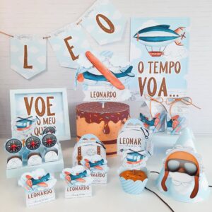 Kit Festa Só um bolinho Aviador - Arquivo Digital