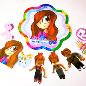 Recortes digitais coloridos de personagens e símbolos de jogos em fundo branco.