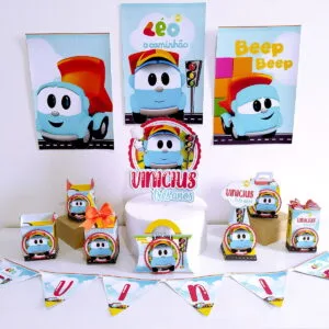 Kit Festa Só um bolinho Leo o Caminhão - Arquivo Digital 17 Kit Festa Só um bolinho Leo o Caminhão - Arquivo Digital