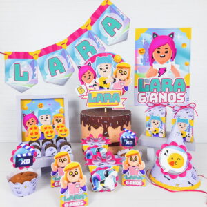 Kit Festa Só um bolinho PKXD Menina - Arquivo Digital