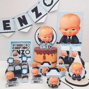Kit Festa Só um bolinho Poderoso Chefinho - Arquivo Digital 5 Kit Festa Só um bolinho Poderoso Chefinho - Arquivo Digital