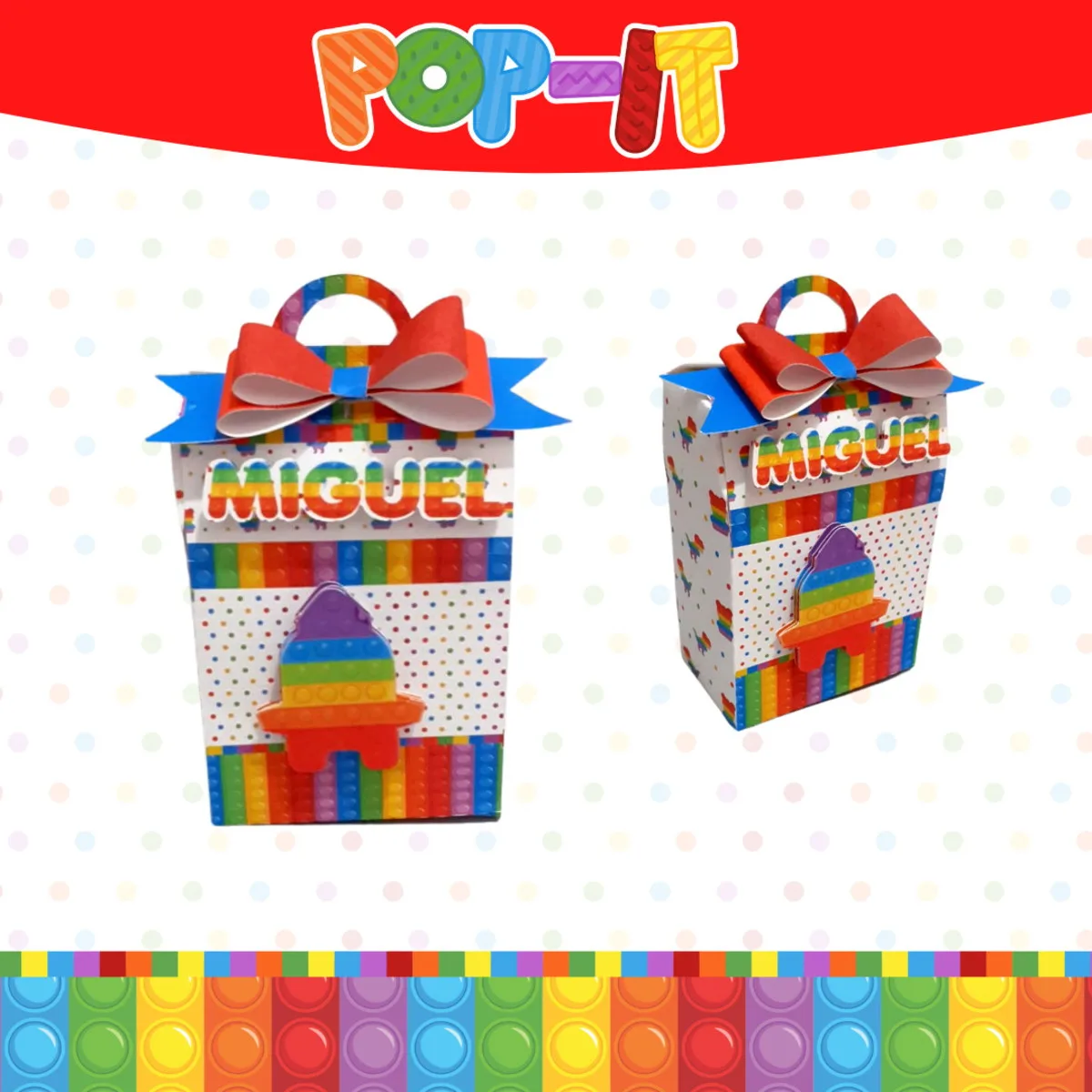 Kit Festa Só um bolinho Pop It Colorido - Arquivo Digital