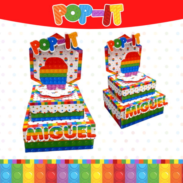 Kit Festa Só um bolinho Pop It Colorido - Arquivo Digital
