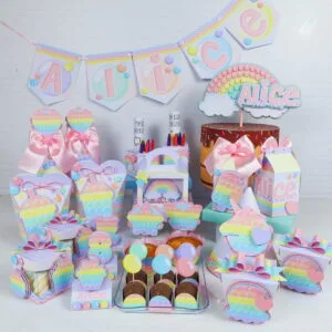 Kit Festa Só um bolinho Pop It Menina - Arquivo Digital