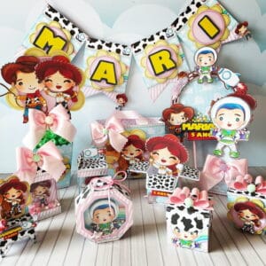 Kit Festa Toy Story Rosa - Arquivo Digital