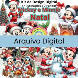 Kit Festivo Mickey E Amigos Natal Png Para Artesanato 2