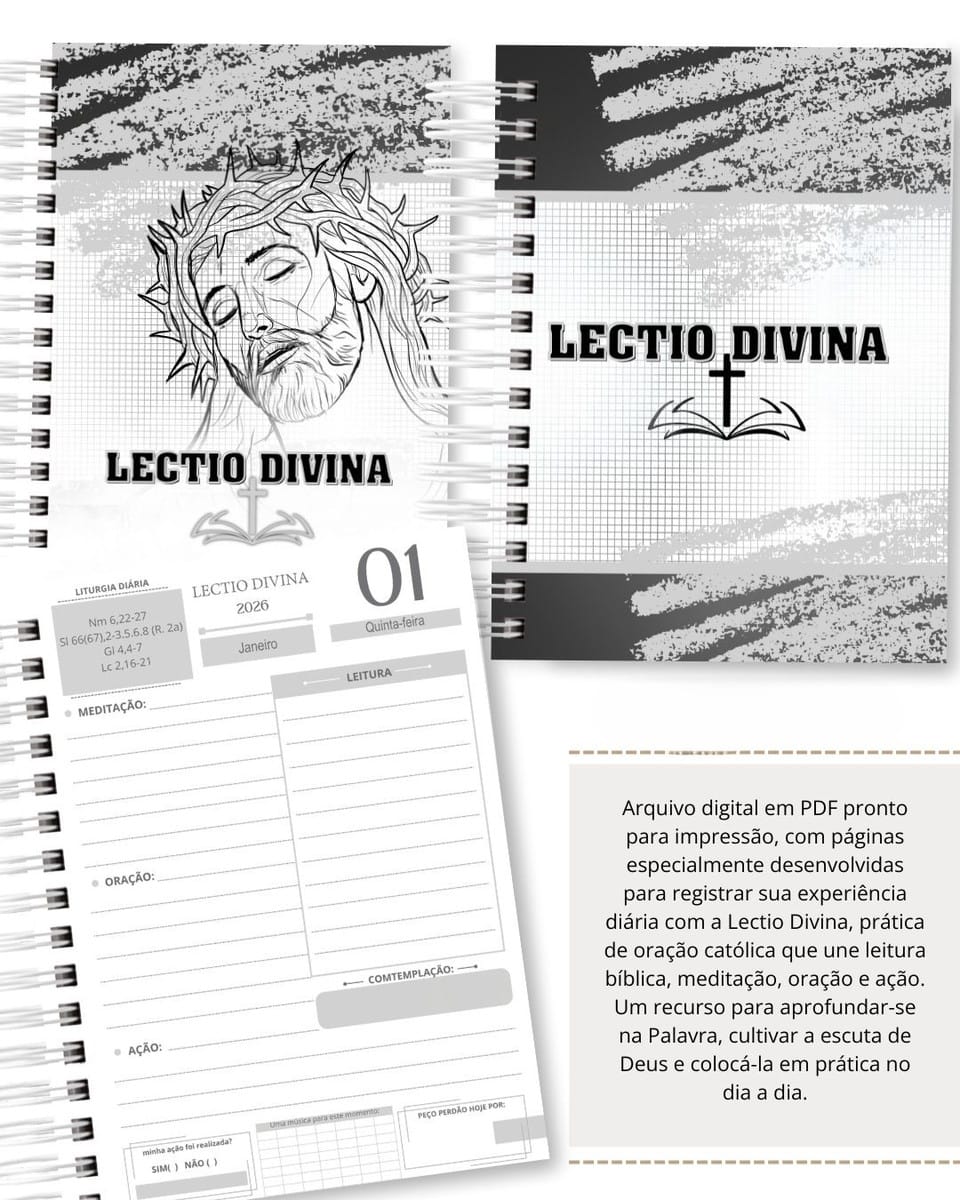 Kit Lectio Divina 2026 para Imprimir Feminina e Masculina 3 Kit Lectio Divina 2026 para Imprimir Feminina e Masculina - Imagem 3
